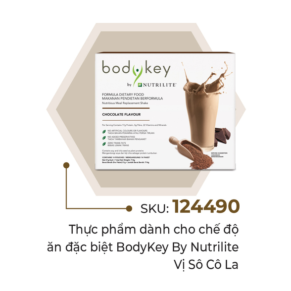 Thực phẩm dành cho chế độ ăn đặc biệt BodyKey By Nutrilite™ – Vị Sô Cô La